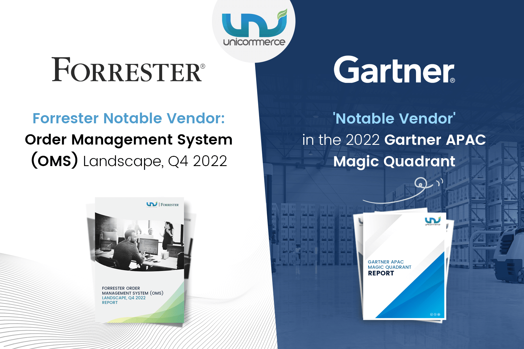 Gartner and Forrester Awards ecommerce awards 2022 from forrester and gartner to unicommerce